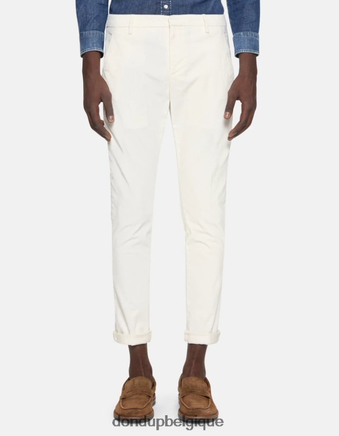 Hommes vêtements DONDUP albâtre pantalon slim en velours gaubert 8826D0761