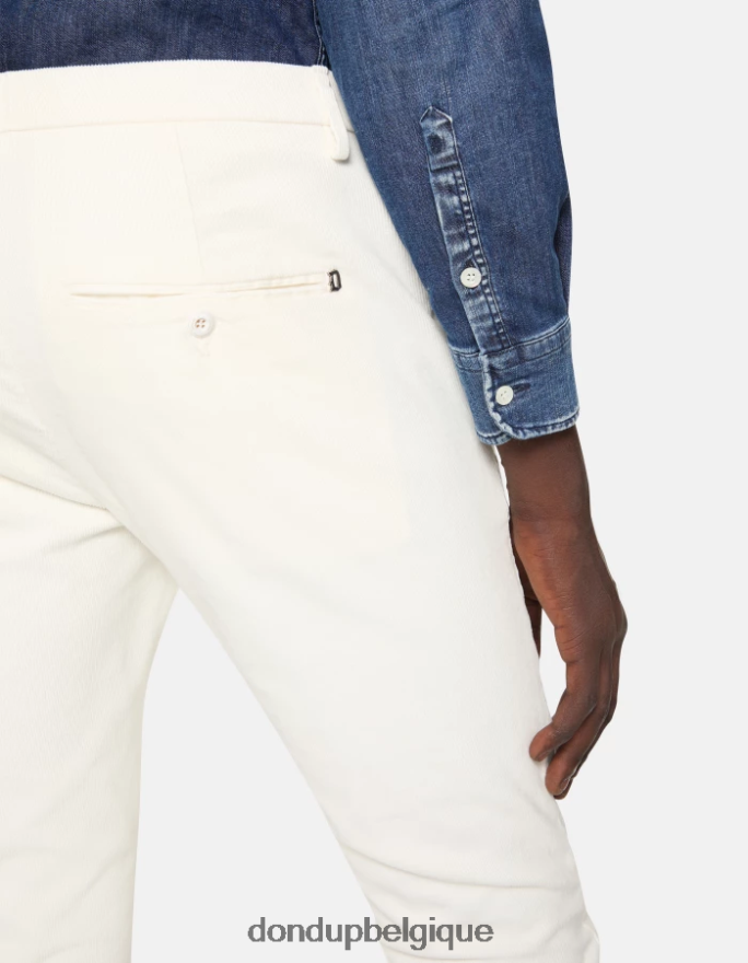 Hommes vêtements DONDUP albâtre pantalon slim en velours gaubert 8826D0761