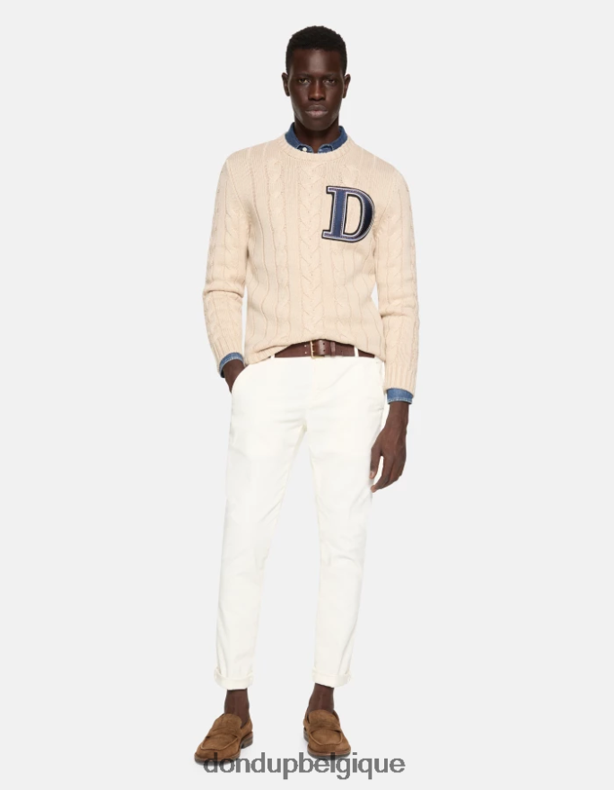 Hommes vêtements DONDUP albâtre pantalon slim en velours gaubert 8826D0761