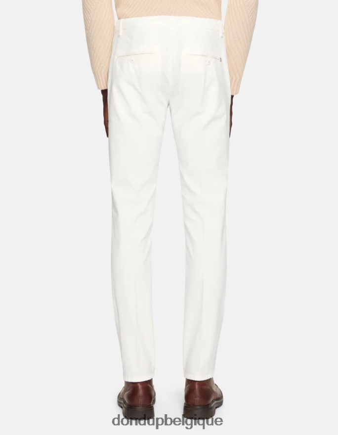Hommes vêtements DONDUP albâtre spiritissimo pantalon coupe classique en coton 8826D0756