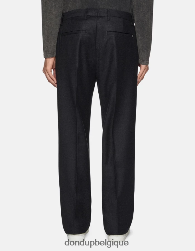 Hommes vêtements DONDUP asphalte pantalon ample en flanelle louis 8826D0682