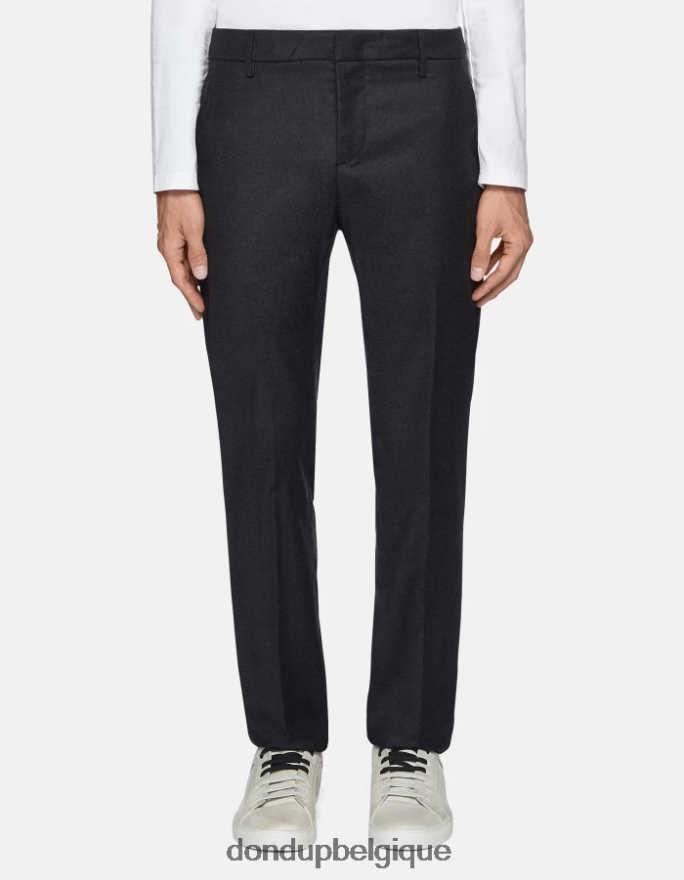Hommes vêtements DONDUP asphalte pantalon en flanelle coupe classique spiritissimo 8826D0679