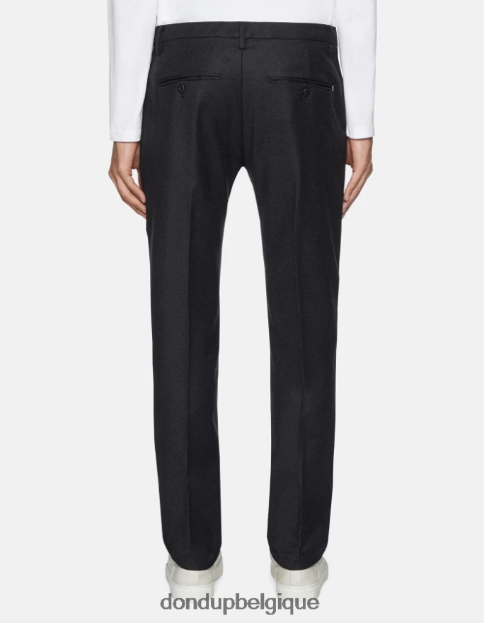 Hommes vêtements DONDUP asphalte pantalon en flanelle coupe classique spiritissimo 8826D0679