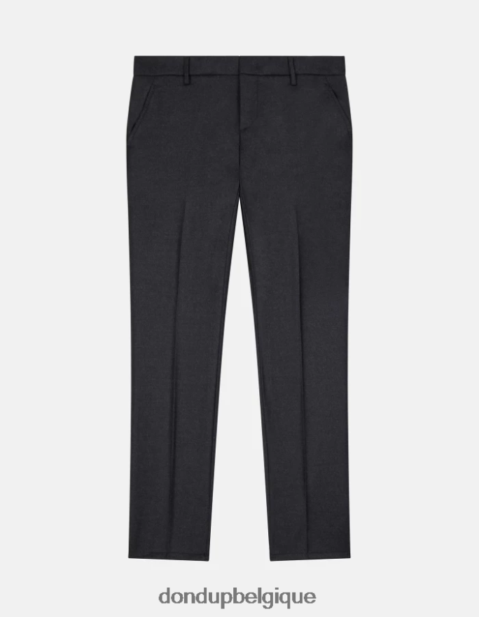 Hommes vêtements DONDUP asphalte pantalon en flanelle coupe classique spiritissimo 8826D0679