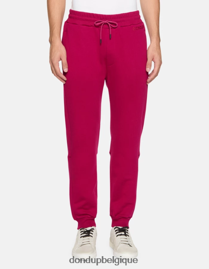 Hommes vêtements DONDUP barbabietola pantalon de jogging coupe classique en molleton 8826D0714