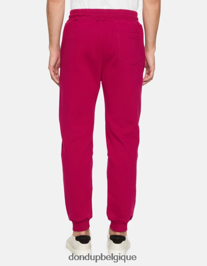 Hommes vêtements DONDUP barbabietola pantalon de jogging coupe classique en molleton 8826D0714
