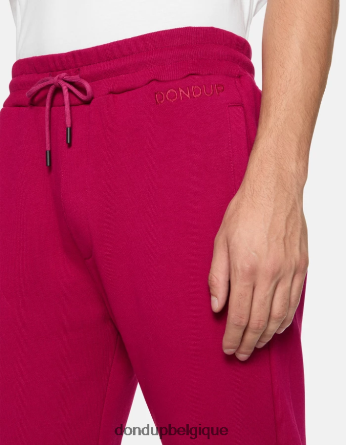 Hommes vêtements DONDUP barbabietola pantalon de jogging coupe classique en molleton 8826D0714