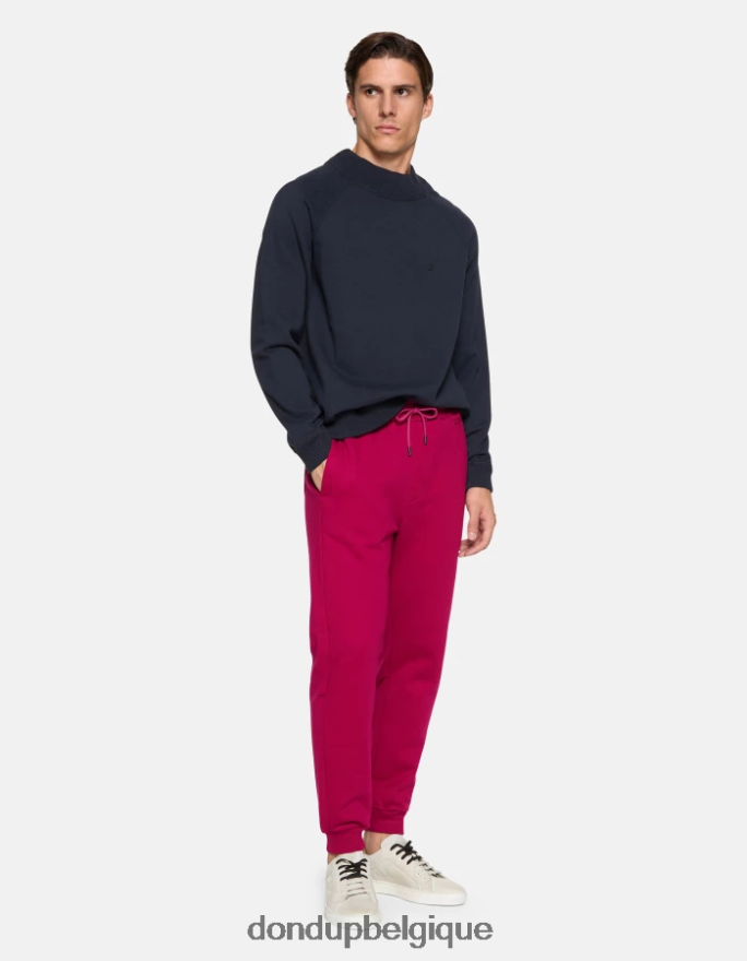 Hommes vêtements DONDUP barbabietola pantalon de jogging coupe classique en molleton 8826D0714