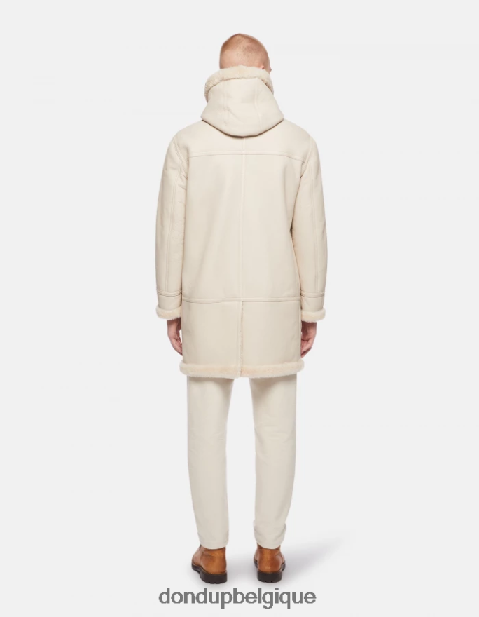 Hommes vêtements DONDUP baudet parka à simple boutonnage en peau lainée 8826D0920