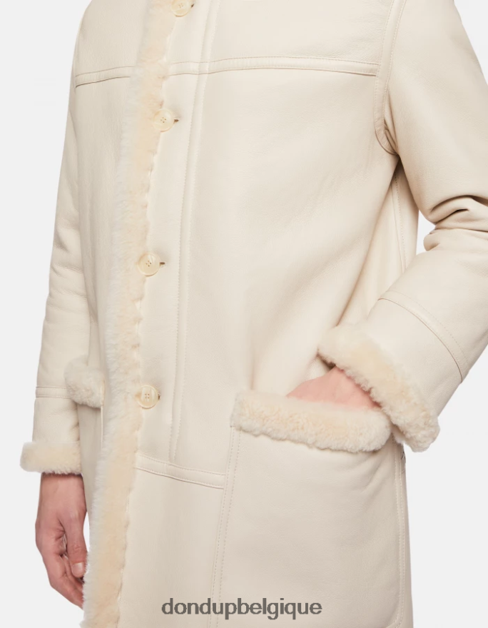 Hommes vêtements DONDUP baudet parka à simple boutonnage en peau lainée 8826D0920