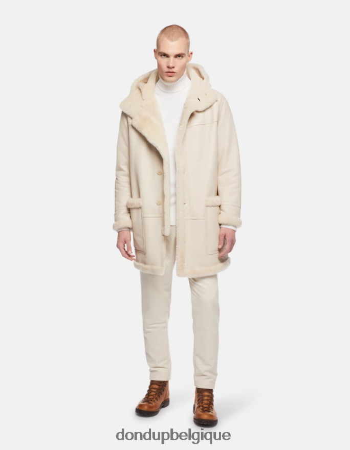Hommes vêtements DONDUP baudet parka à simple boutonnage en peau lainée 8826D0920