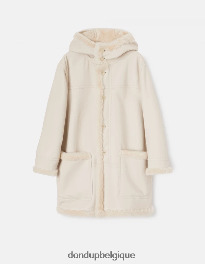 Hommes vêtements DONDUP baudet parka à simple boutonnage en peau lainée 8826D0920