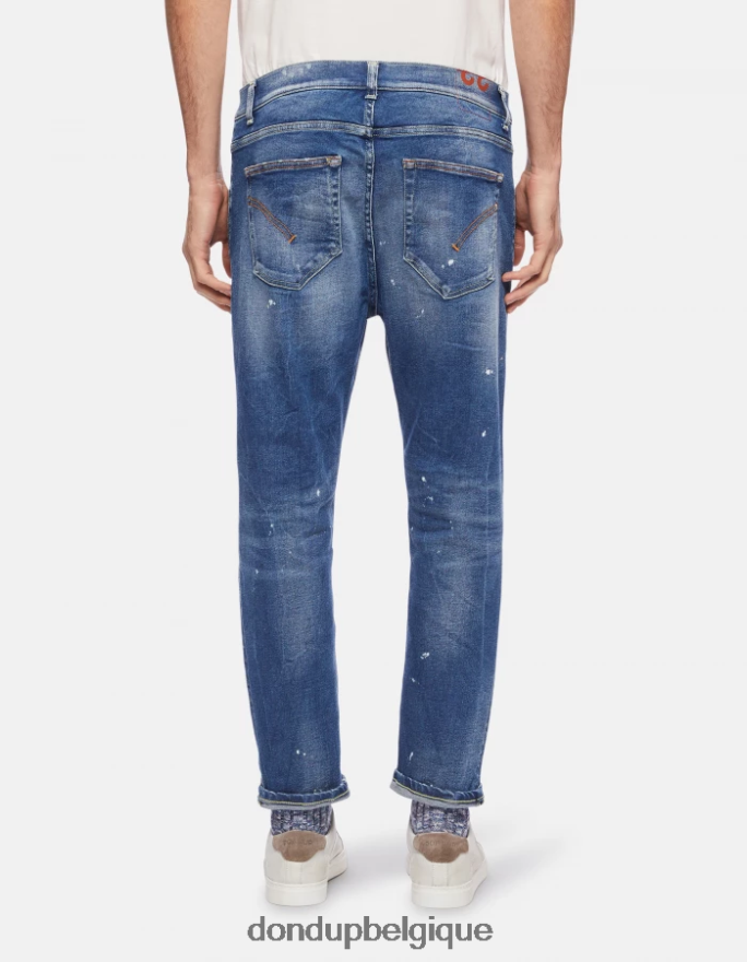 Hommes vêtements DONDUP bleu Jean super skinny Alex en denim stretch 8826D0576