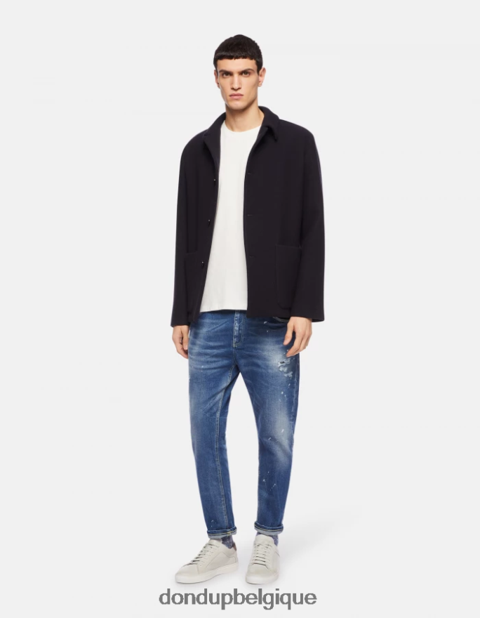 Hommes vêtements DONDUP bleu Jean super skinny Alex en denim stretch 8826D0576