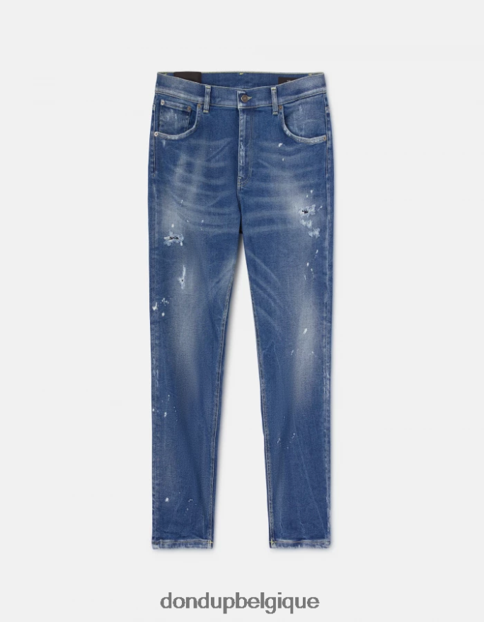 Hommes vêtements DONDUP bleu Jean super skinny Alex en denim stretch 8826D0576