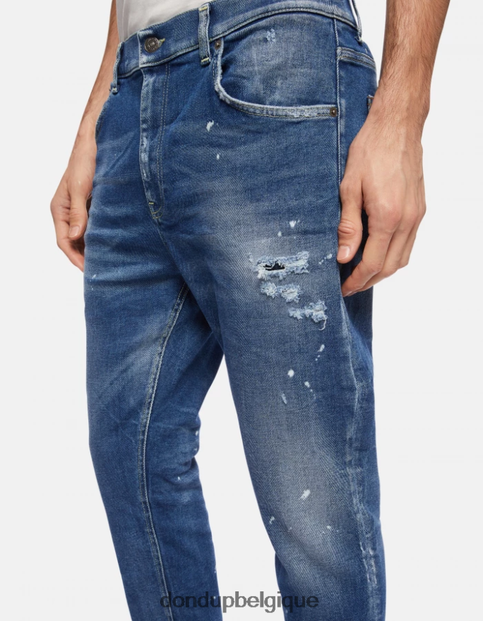 Hommes vêtements DONDUP bleu Jean super skinny Alex en denim stretch 8826D0576