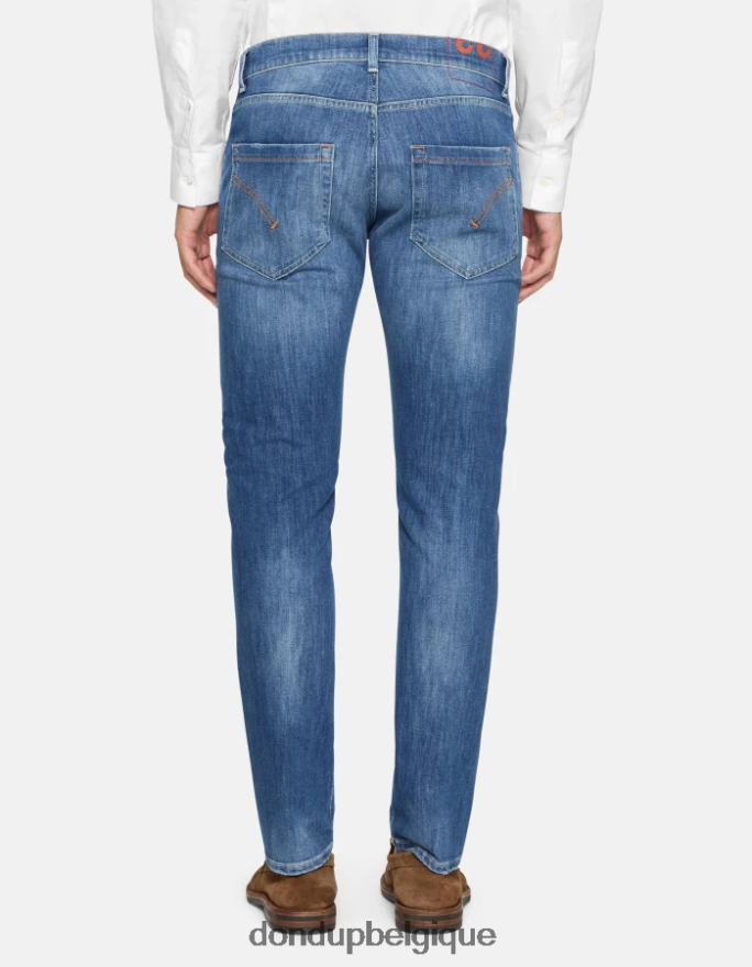 Hommes vêtements DONDUP bleu Mius - Jean slim 32 pouces en denim stretch 8826D0593
