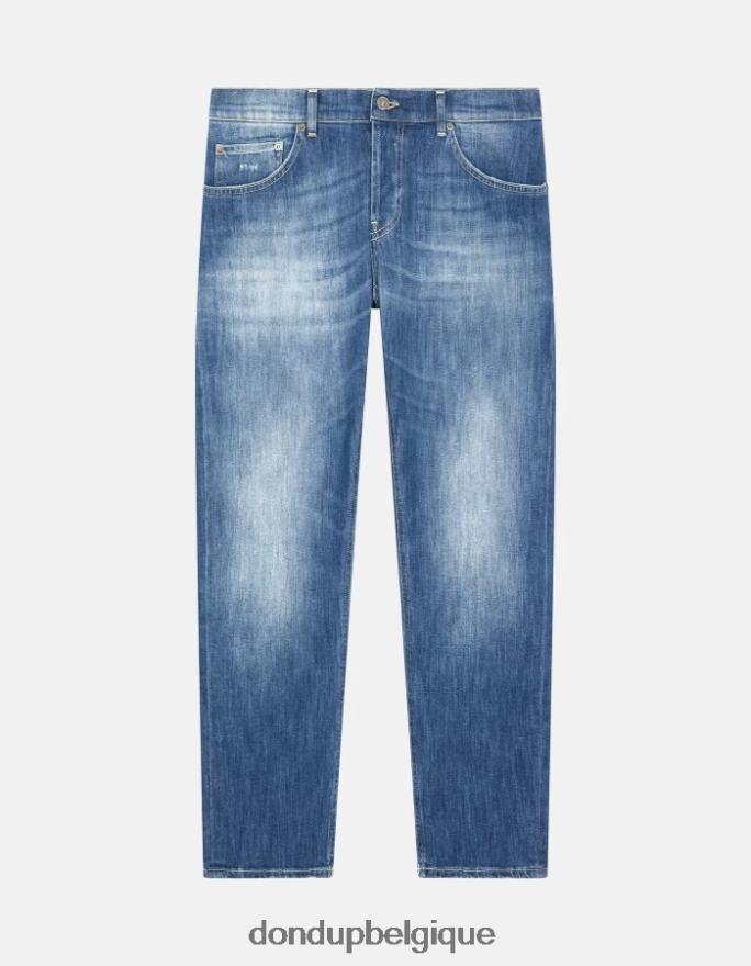 Hommes vêtements DONDUP bleu Mius - Jean slim 32 pouces en denim stretch 8826D0593