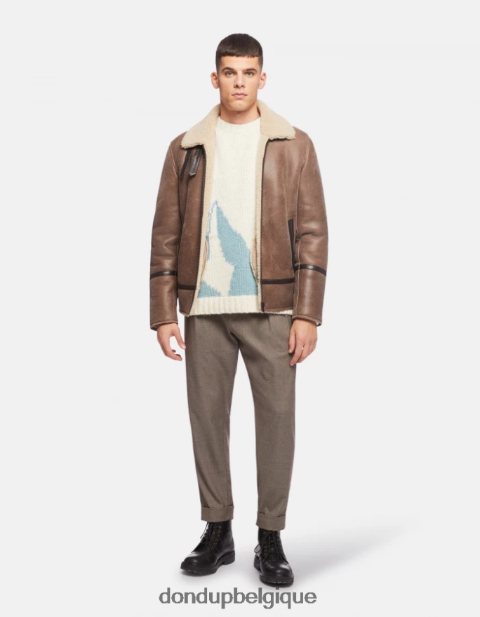 Hommes vêtements DONDUP bleu clair pull à col rond en alpaga 8826D0874