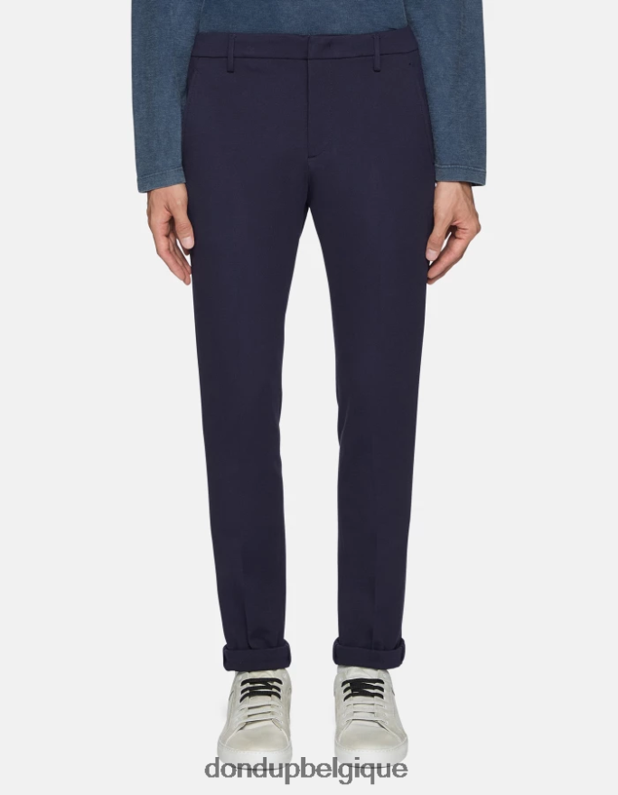 Hommes vêtements DONDUP bleu foncé gaubert pantalon slim en jersey 8826D0732