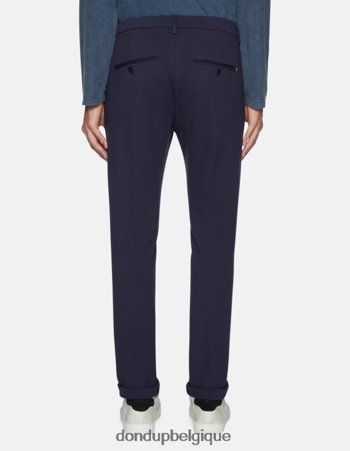 Hommes vêtements DONDUP bleu foncé gaubert pantalon slim en jersey 8826D0732