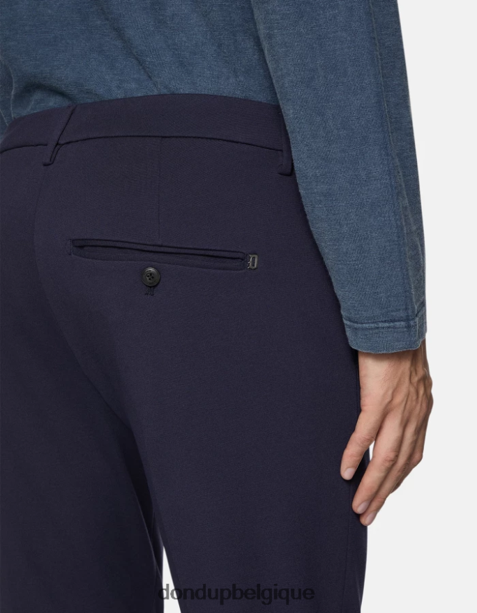 Hommes vêtements DONDUP bleu foncé gaubert pantalon slim en jersey 8826D0732