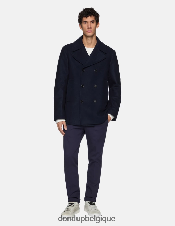 Hommes vêtements DONDUP bleu foncé gaubert pantalon slim en jersey 8826D0732