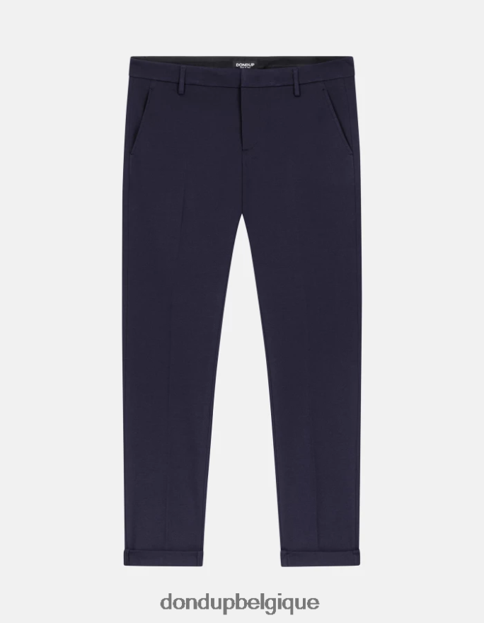 Hommes vêtements DONDUP bleu foncé gaubert pantalon slim en jersey 8826D0732