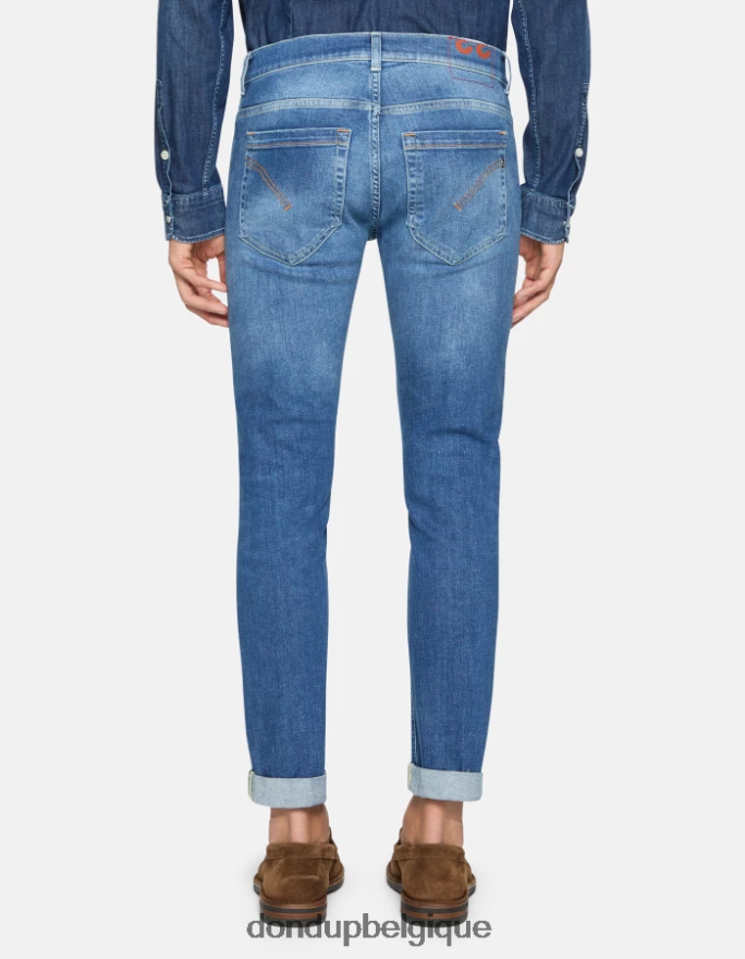 Hommes vêtements DONDUP bleu jean skinny George en denim stretch 8826D0573