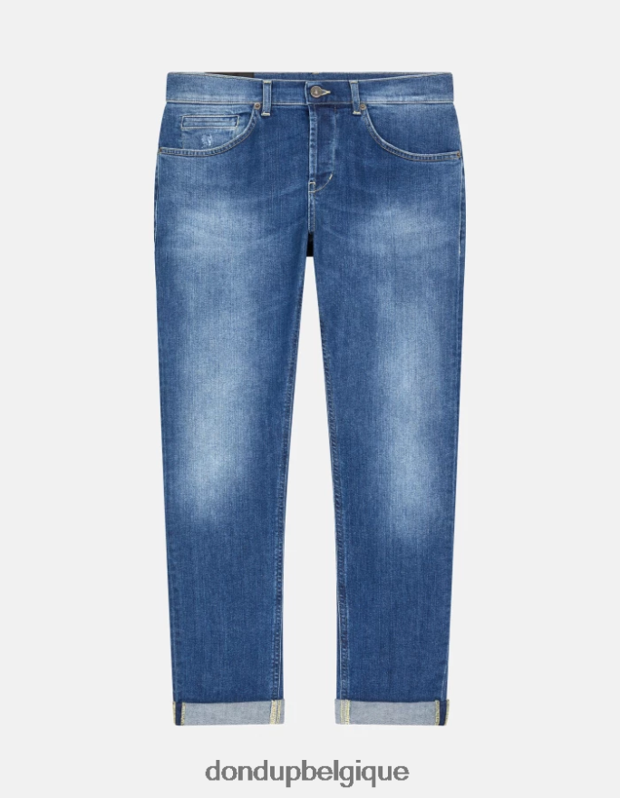 Hommes vêtements DONDUP bleu jean skinny George en denim stretch 8826D0573