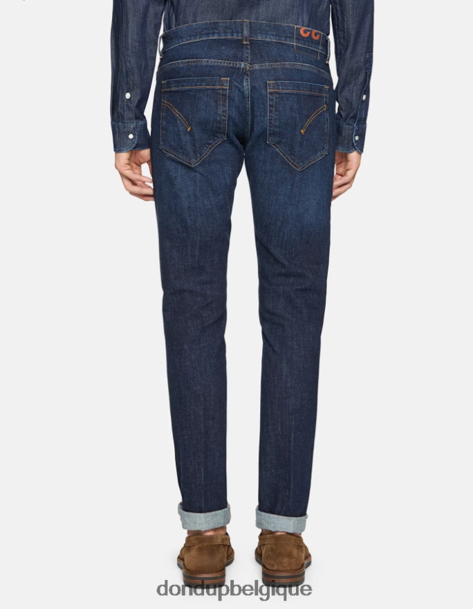 Hommes vêtements DONDUP bleu jean skinny George en denim stretch 8826D0609