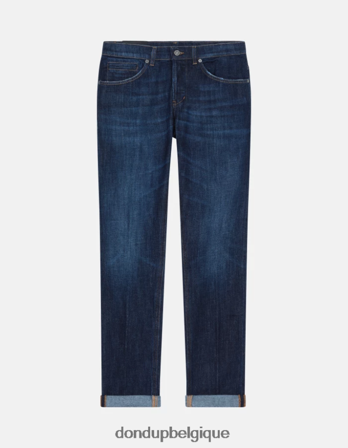 Hommes vêtements DONDUP bleu jean skinny George en denim stretch 8826D0615