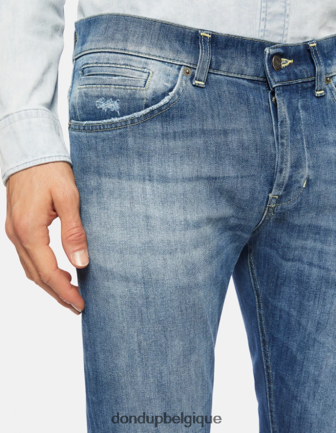 Hommes vêtements DONDUP bleu jean skinny George en denim stretch 8826D0659