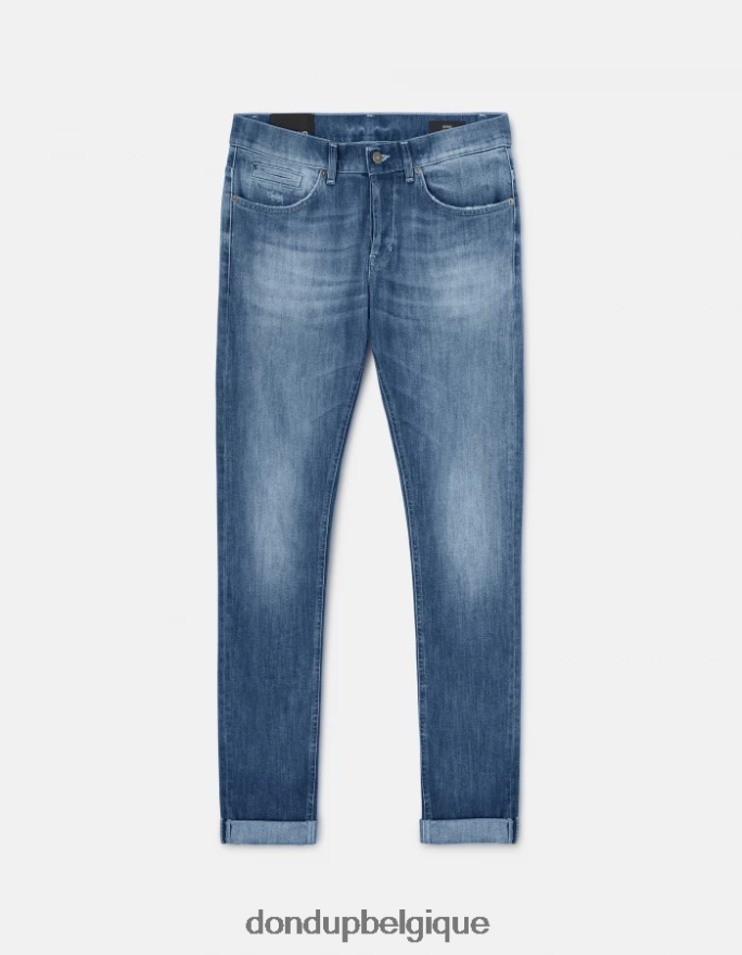 Hommes vêtements DONDUP bleu jean skinny George en denim stretch 8826D0659