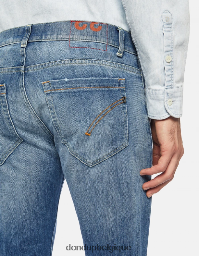 Hommes vêtements DONDUP bleu jean skinny George en denim stretch 8826D0659