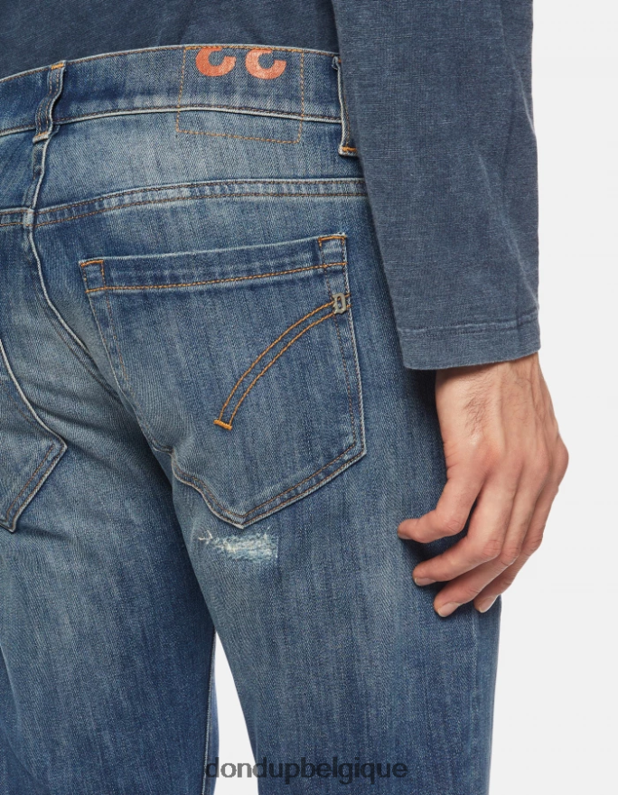 Hommes vêtements DONDUP bleu jean skinny George en denim stretch 8826D0667