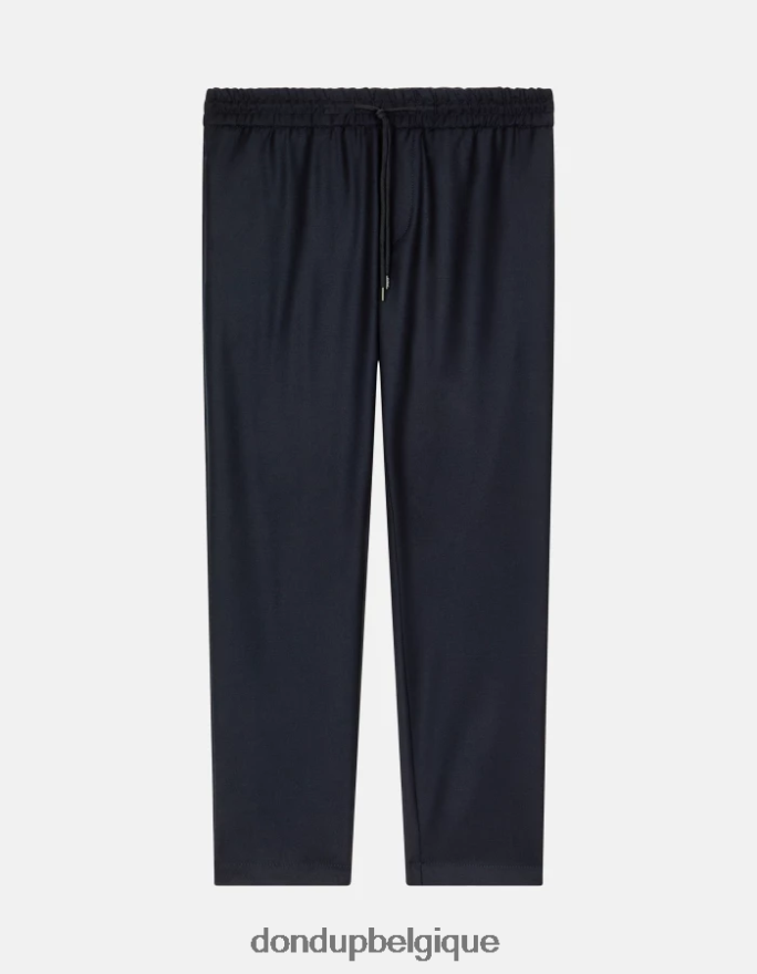 Hommes vêtements DONDUP bleu marine jogging en flanelle yuri 8826D0730