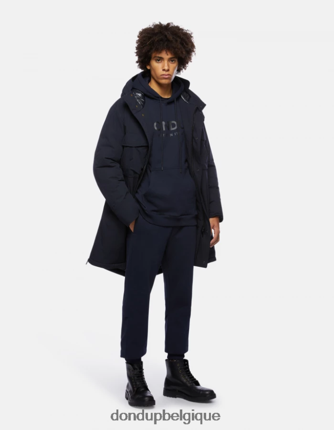 Hommes vêtements DONDUP bleu marine pantalon de jogging coupe classique en molleton 8826D0771