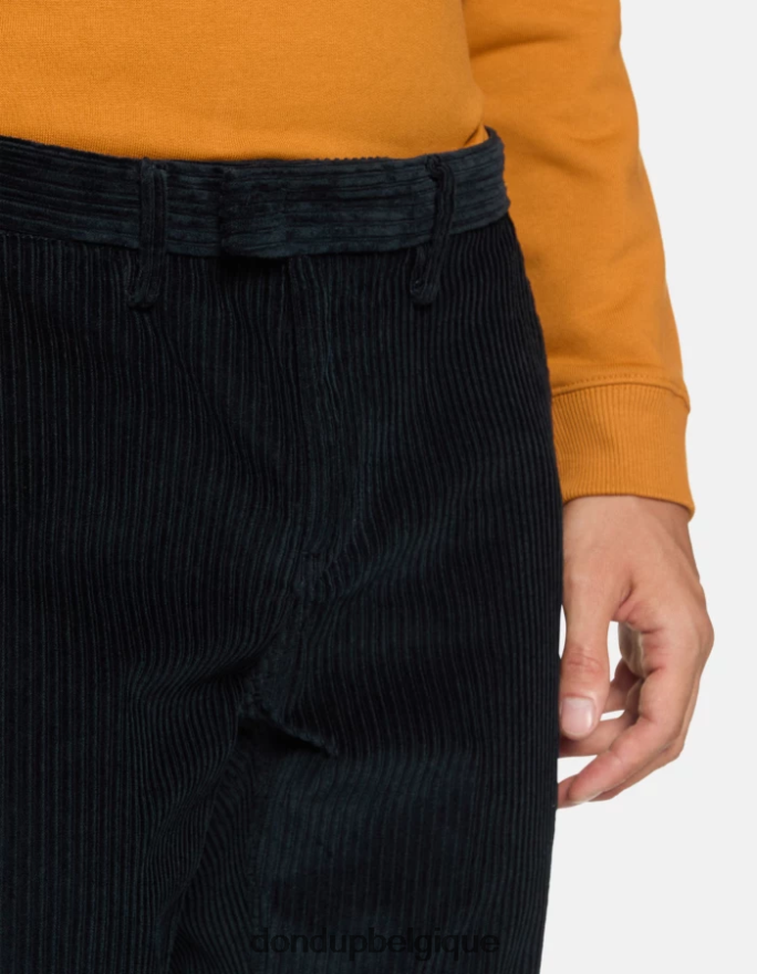 Hommes vêtements DONDUP bleu marine pantalon en velours coupe classique pablo 8826D0727