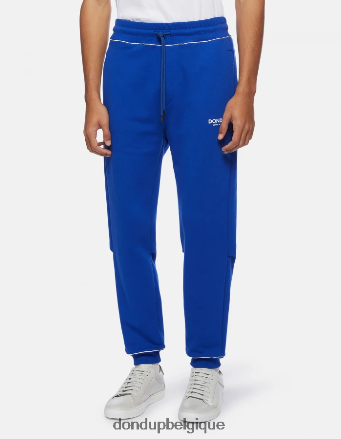 Hommes vêtements DONDUP bleu royal pantalon de jogging coupe classique en molleton 8826D0772
