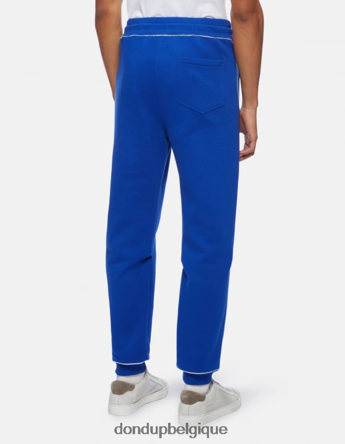 Hommes vêtements DONDUP bleu royal pantalon de jogging coupe classique en molleton 8826D0772