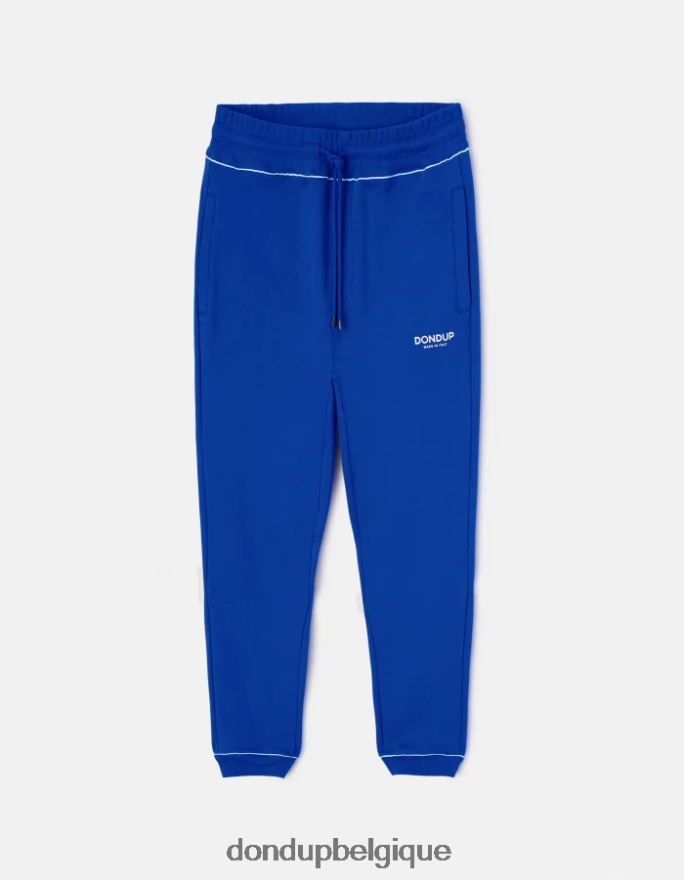 Hommes vêtements DONDUP bleu royal pantalon de jogging coupe classique en molleton 8826D0772