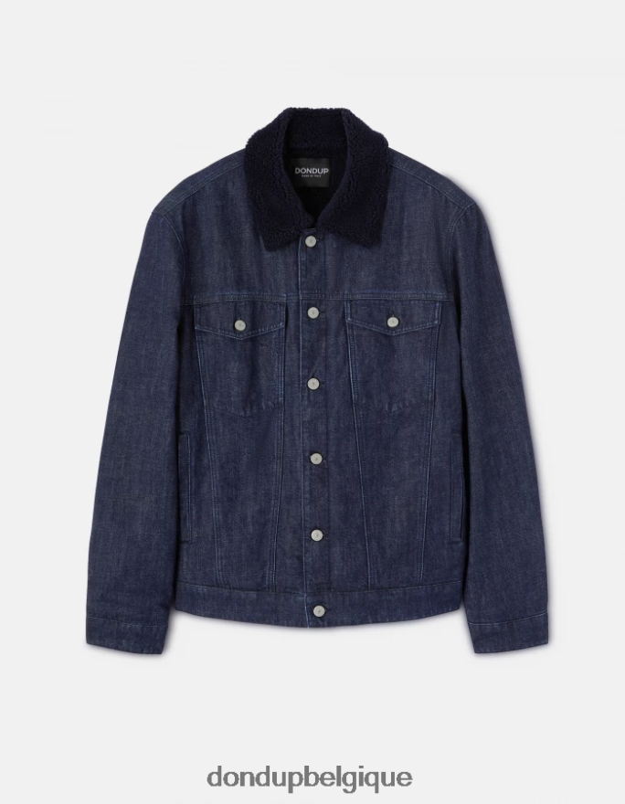 Hommes vêtements DONDUP bleu veste en jean coupe slim 8826D0909