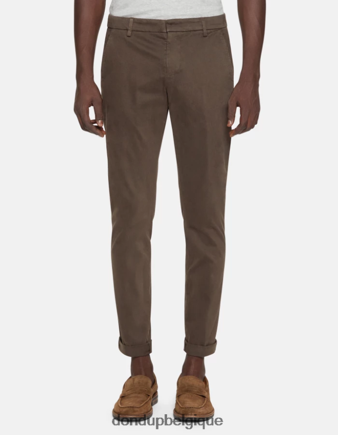 Hommes vêtements DONDUP castor pantalon slim en coton gaubert 8826D0688