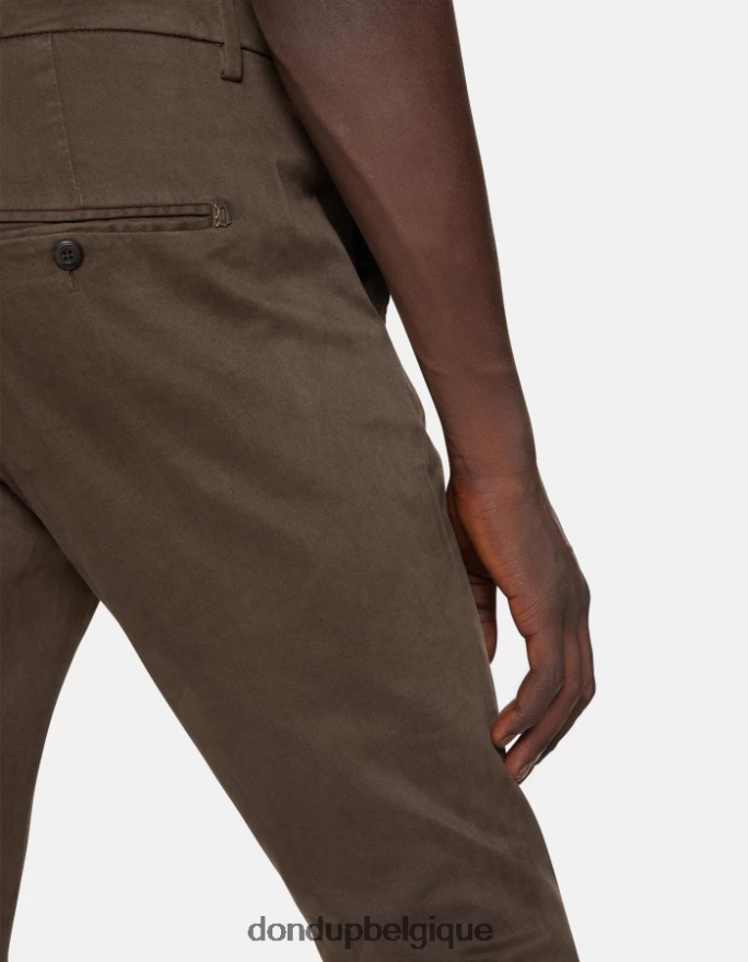 Hommes vêtements DONDUP castor pantalon slim en coton gaubert 8826D0688