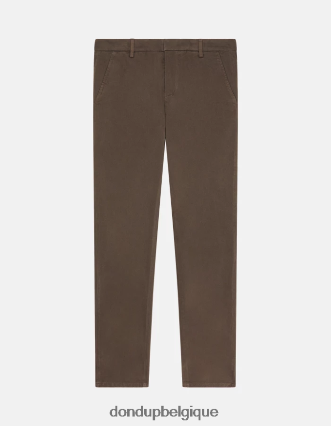 Hommes vêtements DONDUP castor pantalon slim en coton gaubert 8826D0688
