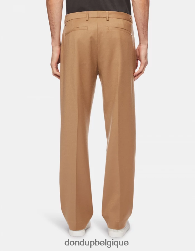 Hommes vêtements DONDUP chameau pantalon ample en flanelle louis 8826D0681