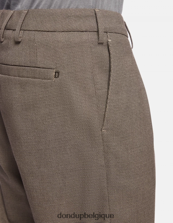 Hommes vêtements DONDUP cortège pantalon coupe carotte oscar en laine mélangée 8826D0744