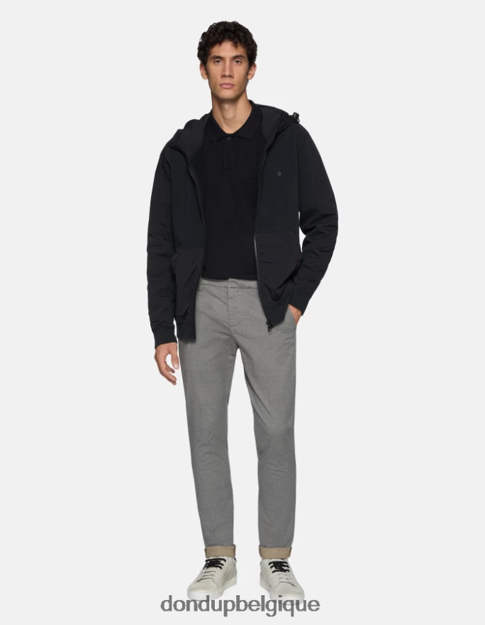 Hommes vêtements DONDUP cortège pantalon slim fit gaubert en coton imprimé 8826D0782