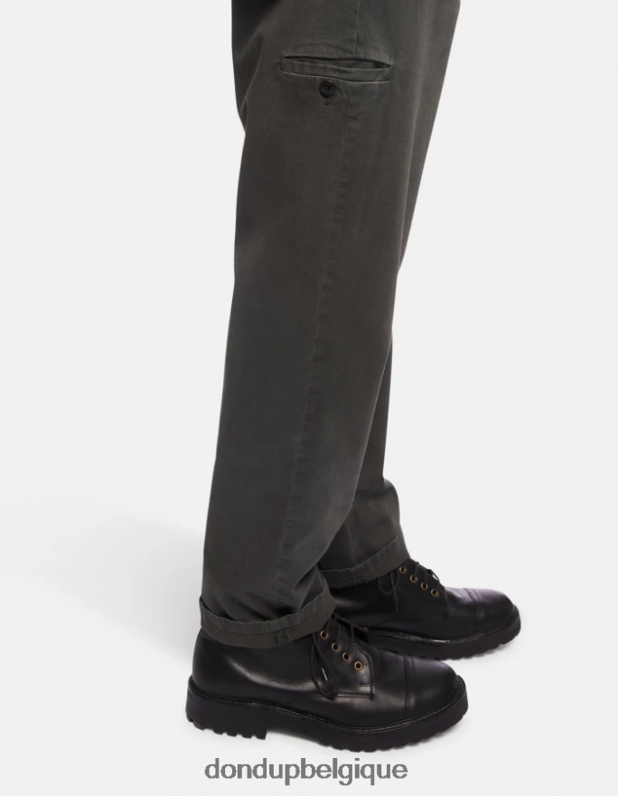 Hommes vêtements DONDUP fumée pantalon rick coupe classique en coton 8826D0738